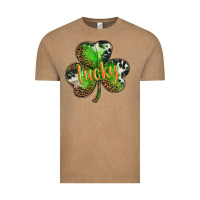 Vintage Coffee st. patricks day lucky shamrock Vintage Tee - BarkalooDesign