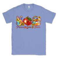 Colony Blue peace love teach Classic Tee - texasbilliewilder