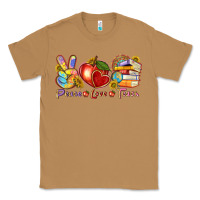 Toasted Coconut peace love teach Classic Tee - texasbilliewilder