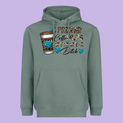 Coffee Heavyweight Hoodie Designed By Cowhidedigitalart