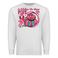 Oatmeal Heather in october we wear pink Premium Sweatshirt - JahusDesignShop