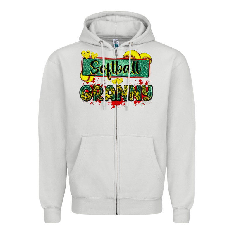 Softball Granny With Leopard Zipper Hoodie by Zillion Design Studio | Teevron
