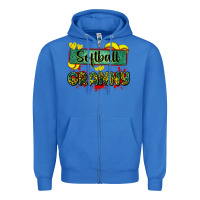 True Royal softball granny with leopard Zipper Hoodie - Zillion Design Studio