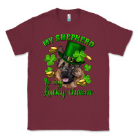 Burgundy st.patrick's day my shepherd is my lucky charm Classic Tee - RanaPortraitStore