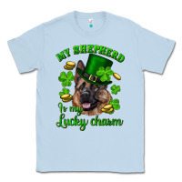Dusty Blue st.patrick's day my shepherd is my lucky charm Classic Tee - RanaPortraitStore