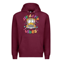 Burgundy field trip vibes Premium Hoodie - MaliasSmallBusiness