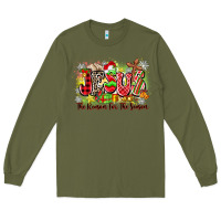Army Green jesus the reason for the season Long Sleeve Tee - Zillion Design Studio