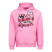 Fuchsia Pink my residents are my valentines Urban Hoodie - MaliasSmallBusiness