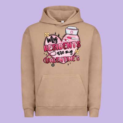 My Residents Are My Valentines Urban Hoodie Designed By Maliassmallbusiness