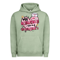 Pigment Oil Green my residents are my valentines Urban Hoodie - MaliasSmallBusiness