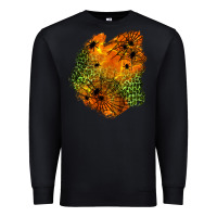 Black spider leopard  halloween patch Premium Sweatshirt - BundleAndBundleShop