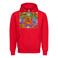 Red halloween Zipper Hoodie - texasbilliewilder