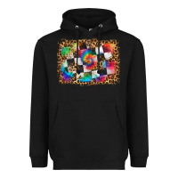 Black race leopard and tie dye background Heavyweight Hoodie - HRA Design Shop