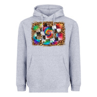 Heather Grey race leopard and tie dye background Heavyweight Hoodie - HRA Design Shop