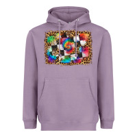 Lavender race leopard and tie dye background Heavyweight Hoodie - HRA Design Shop