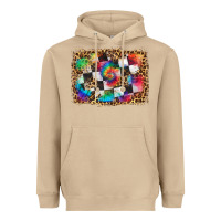 Mushroom race leopard and tie dye background Heavyweight Hoodie - HRA Design Shop