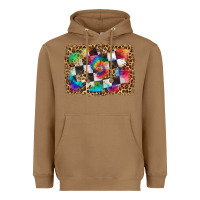 Toasted Coconut race leopard and tie dye background Heavyweight Hoodie - HRA Design Shop