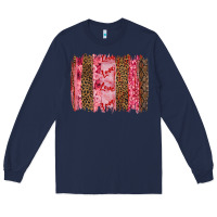 Navy valentine's day love brushstrokes Long Sleeve Tee - RanaPortraitStore