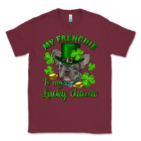 Burgundy st.patrick's day my french bulldog is my lucky charm Classic Tee - RanaPortraitStore