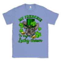 Colony Blue st.patrick's day my french bulldog is my lucky charm Classic Tee - RanaPortraitStore