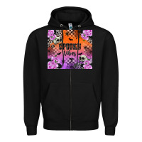 Black spooky vibes Zipper Hoodie - texasbilliewilder