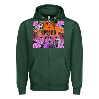 Sports Green spooky vibes Zipper Hoodie - texasbilliewilder