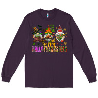 Plum happy hallothanksmas gnomes Long Sleeve Tee - AdoDesignShop