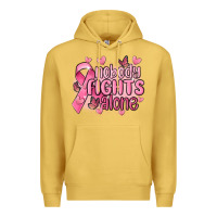 Antique Gold nobody fights alone cancer Premium Hoodie - MaliasSmallBusiness