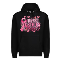 Black nobody fights alone cancer Premium Hoodie - MaliasSmallBusiness
