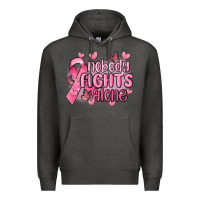 Charcoal Heather nobody fights alone cancer Premium Hoodie - MaliasSmallBusiness