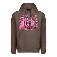 Coffee nobody fights alone cancer Premium Hoodie - MaliasSmallBusiness