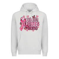 Dove Grey nobody fights alone cancer Premium Hoodie - MaliasSmallBusiness