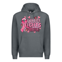 Rock nobody fights alone cancer Premium Hoodie - MaliasSmallBusiness