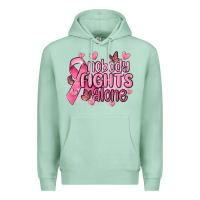 Seafoam nobody fights alone cancer Premium Hoodie - MaliasSmallBusiness