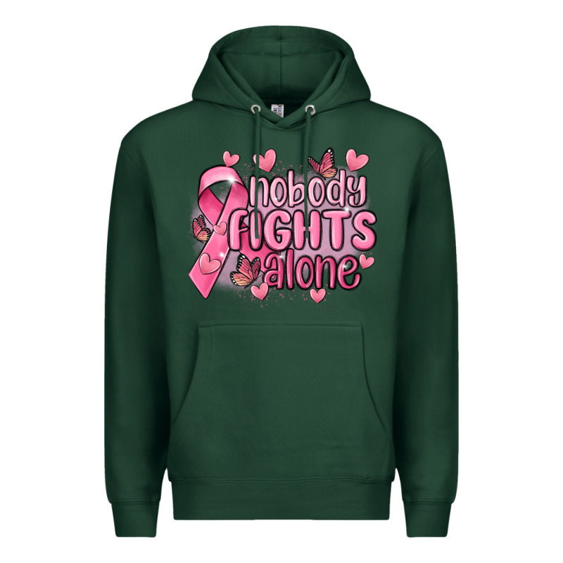 Nobody Fights Alone Cancer Premium Hoodie by MaliasSmallBusiness | Teevron