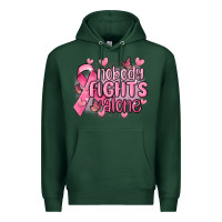 Sports Green nobody fights alone cancer Premium Hoodie - MaliasSmallBusiness
