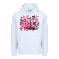 White nobody fights alone cancer Premium Hoodie - MaliasSmallBusiness