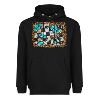 Black race leopard and gemstone background Heavyweight Hoodie - HRA Design Shop