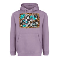 Lavender race leopard and gemstone background Heavyweight Hoodie - HRA Design Shop