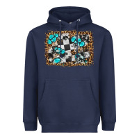 Navy race leopard and gemstone background Heavyweight Hoodie - HRA Design Shop