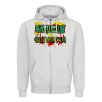 Dove Grey softball grandma with leopard Zipper Hoodie - Zillion Design Studio