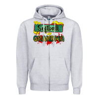 Heather Grey softball grandma with leopard Zipper Hoodie - Zillion Design Studio