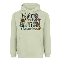 Matcha fight for autism awareness Heavyweight Hoodie - CowhideDigitalArt