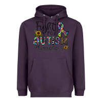 Plum fight for autism awareness Heavyweight Hoodie - CowhideDigitalArt