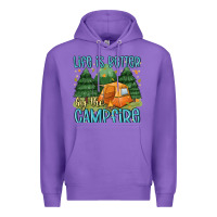 Purple life is better by the camp fire Premium Hoodie - MaliasSmallBusiness