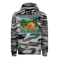 Slate Camo life is better by the camp fire Premium Hoodie - MaliasSmallBusiness
