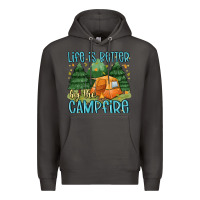 Smoke life is better by the camp fire Premium Hoodie - MaliasSmallBusiness