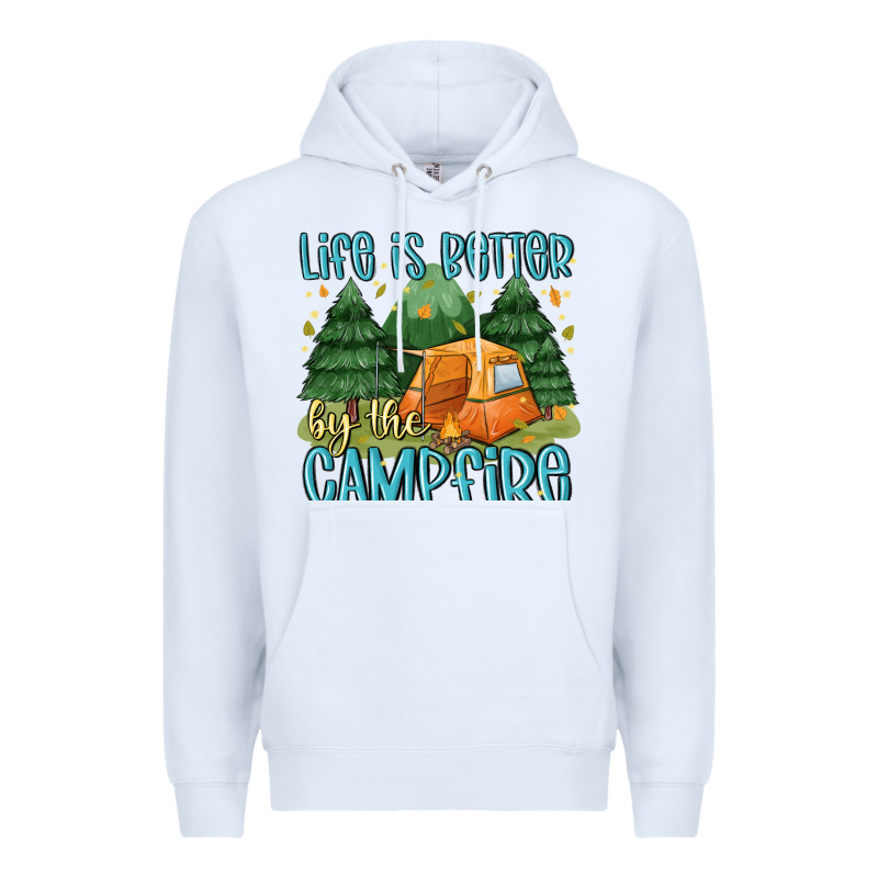Life Is Better By The Camp Fire Premium Hoodie by MaliasSmallBusiness | Teevron