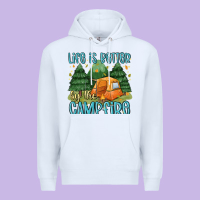 Life Is Better By The Camp Fire Premium Hoodie Designed By Maliassmallbusiness