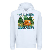 White life is better by the camp fire Premium Hoodie - MaliasSmallBusiness
